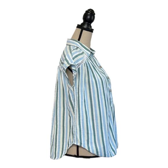 Anthropologie Pilcro and The Letterpress Striped Collared Blouse - Picture 3 of 5